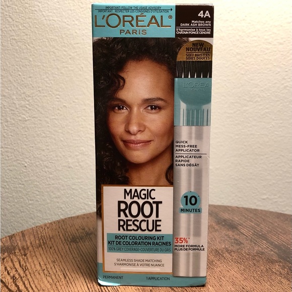 L’OREAL PARIS Root Rescue 4A Dark Ash Brown Permanent Hair Dye Colouring… - Picture 5 of 7